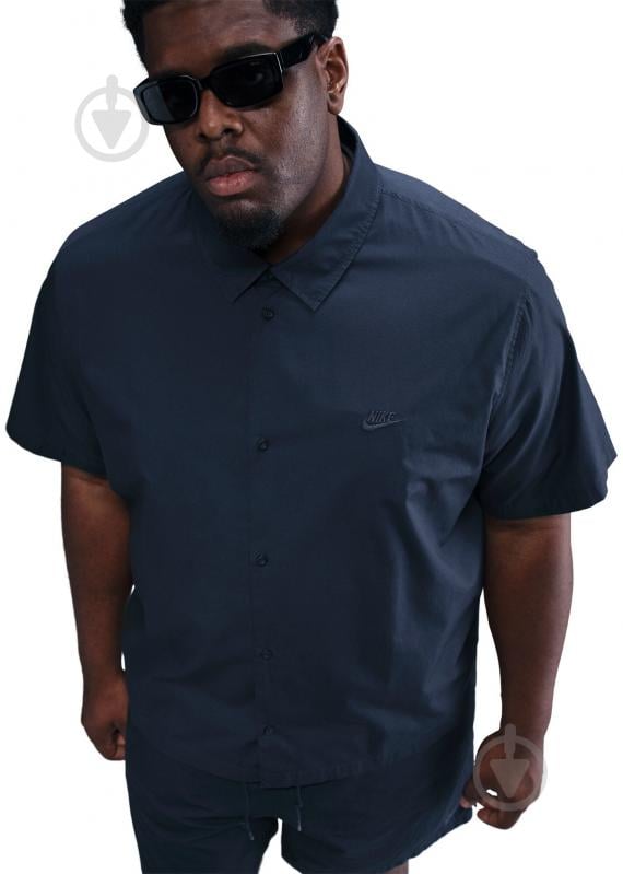 Сорочка Nike M NK CLUB SS BTN SHIRT WSH HJ2029-451 р. L синій - фото 4
