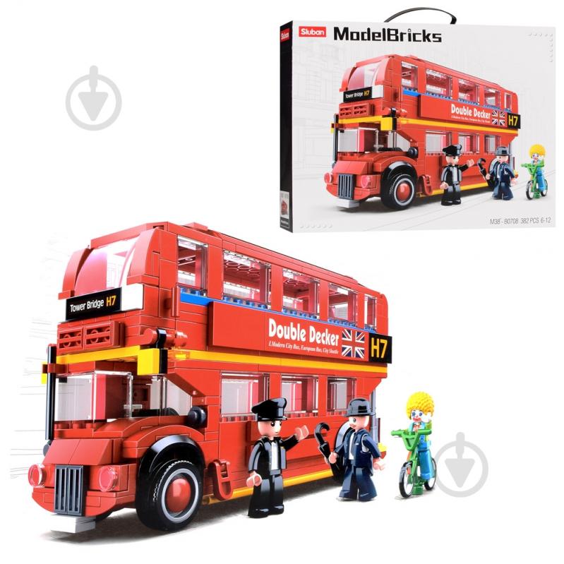 Игрушка-конструктор Sluban Model Bricks Двухэтажный автобус M38-B0708 - фото 1