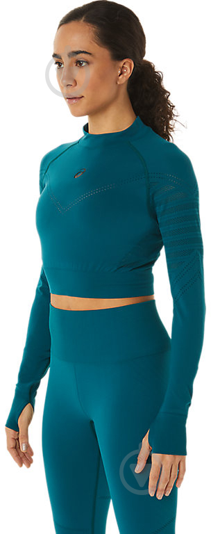 Футболка Asics SEAMLESS LS CROP TOP 2032C508-300 р.L синій - фото 3