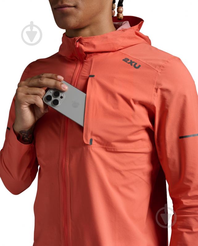 Ветровка чоловіча 2XU IGNITION SHIELD JACKET MR7092a_EMB/BRF р.L оранжевая - фото 5