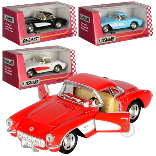 Автомодель Kinsmart 1:36 Chevrolet Corvette 1957 KT5316W - фото 1