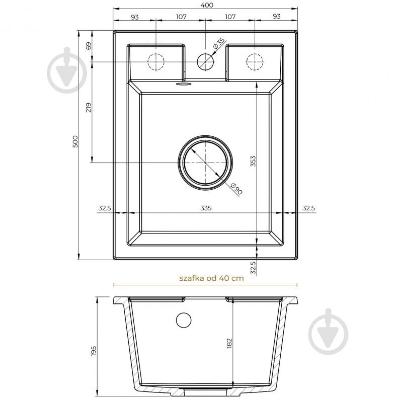 Мойка для кухни FERRUM 40 FER.G.1K40 Sink Quality - фото 3 Мойка для кухни FERRUM 40 FER.G.1K40 Sink Quality - фото 3