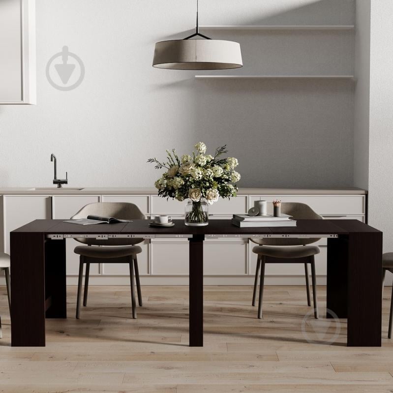 Стол-трансформер ART IN HEAD Снейк 900(2400)x430x750мм венге/венге - фото 3