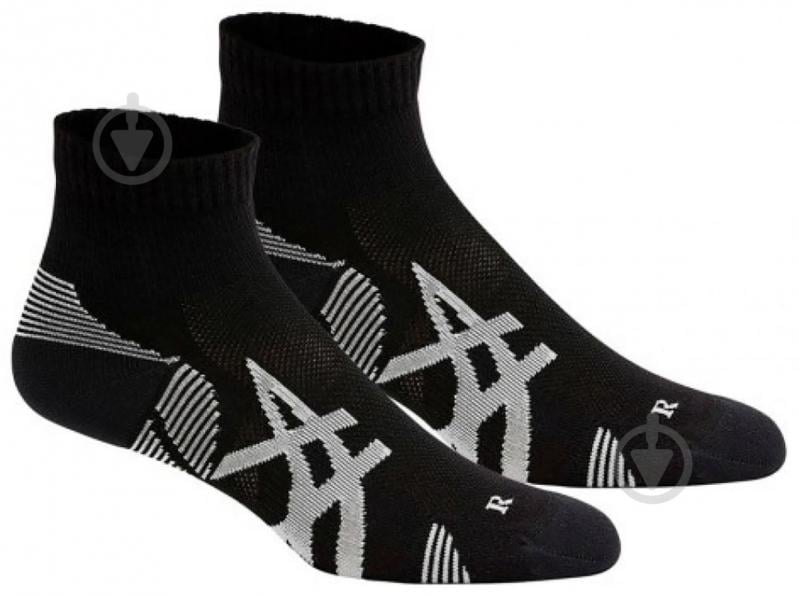 Шкарпетки Asics 2PPK CUSHION RUN QUARTER SOCK 3013A800-002 р.47-49 чорний 2 шт. - фото 1