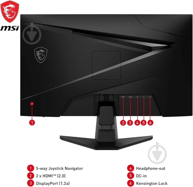 Монітор MSI 24,5" (MAG 256F) - фото 6