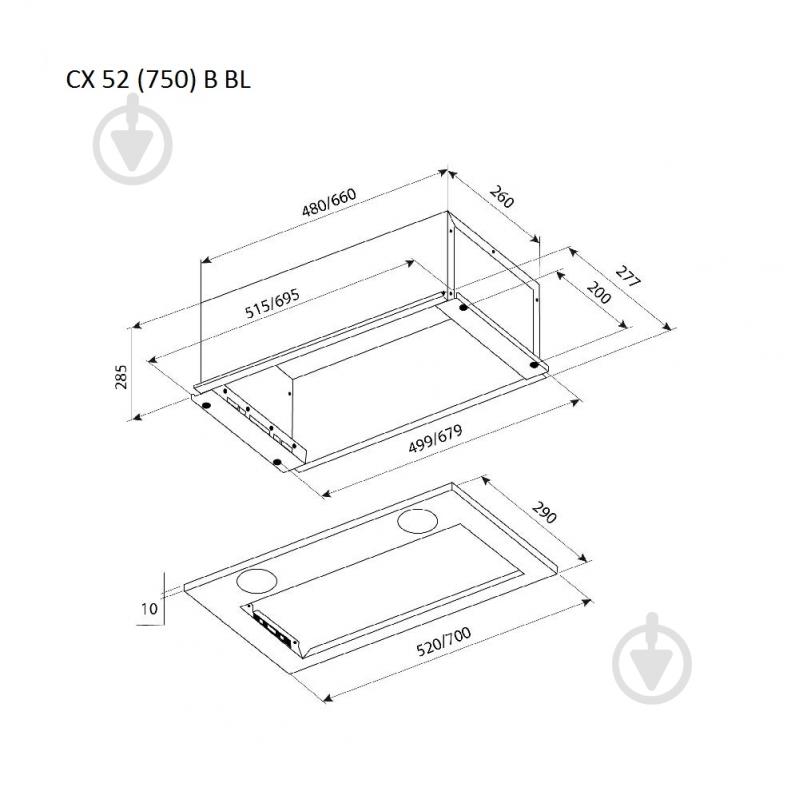 Вытяжка Pyramida CX 52 (750) B BL - фото 6