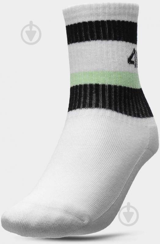 Шкарпетки 4F SOCKS CAS M059 (3pack) 4FJAW22USOCM059-90S р.32-35 білий/чорний 3 пари шт. - фото 3