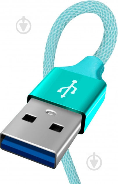 Кабель ColorWay USB - Type-C 2.4А 2 м м'ятний - фото 3