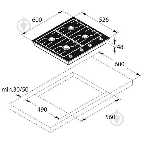 Варочная поверхность газовая Asko HG1666SB - фото 2