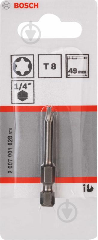 Бита Bosch Extra Hard 49 мм T8 1 шт. 2607001628 - фото 2