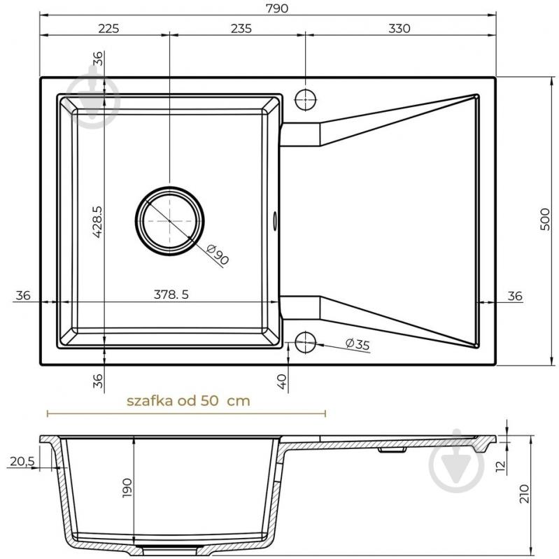 Мойка для кухни OBSIDIAN OBS.D.1KKO. Sink Quality - фото 3