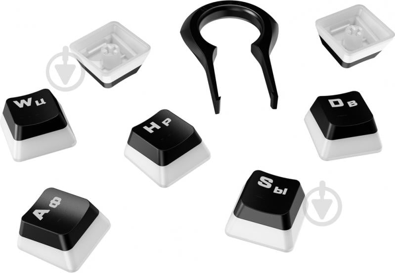 Кейкапи HyperX Pudding ABS 104 шт чорний/білий (4P5P4AX) - фото 1 Кейкапи HyperX Pudding ABS 104 шт чорний/білий (4P5P4AX) - фото 1