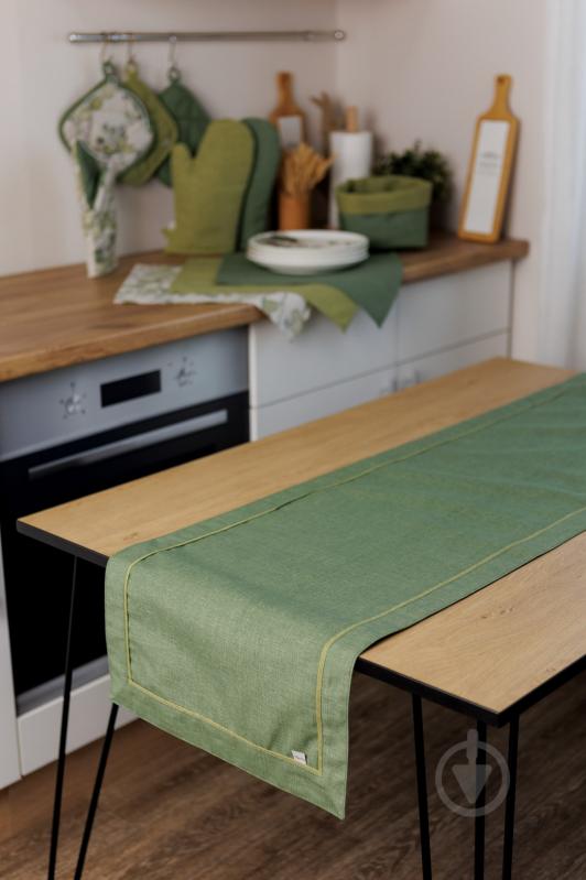 Раннер БОТАНИКА зеленый 140x40 см La Nuit - фото 2 Раннер БОТАНИКА зеленый 140x40 см La Nuit - фото 2