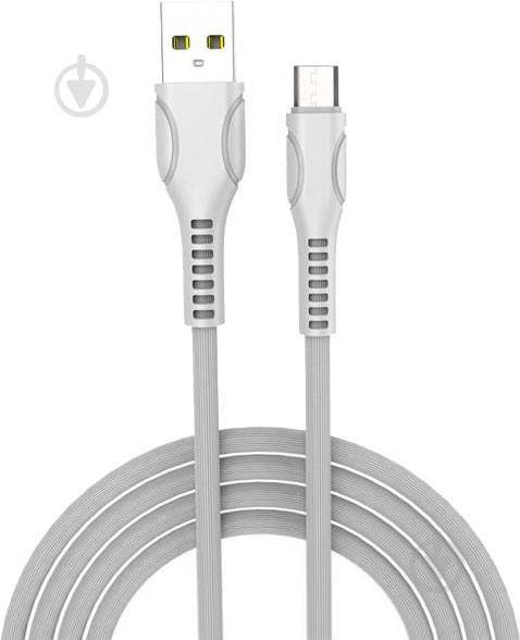 Кабель ColorWay USB - MicroUSB (line-drawing) 2.4 А 1 м белый - фото 2