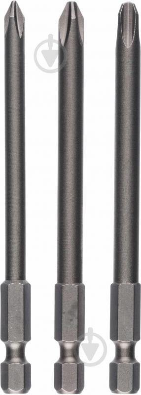 Набор бит Bosch Extra-Hart PH1, PH2, PH3 152 мм 3 шт. 2607001758 - фото 1