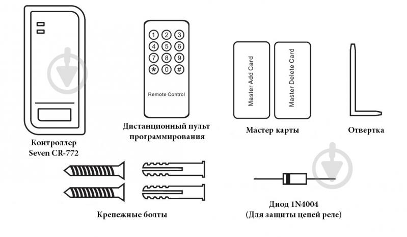 Контролер доступу SEVEN Systems + зчитувач CR-772w EM-Marin - фото 3