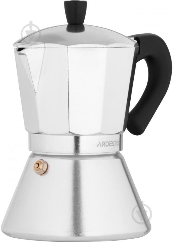 Кофеварка гейзерная ARDESTO Gemini Piemonte 6 чашек нержавеющая сталь с черным AR0806AI - фото 2