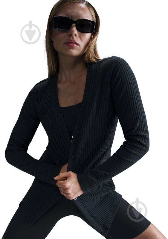 Кофта Nike W NSW NK CHLL KNT RIB CARDIGAN HJ1242-010 р.XS чорний - фото 6 Кофта Nike W NSW NK CHLL KNT RIB CARDIGAN HJ1242-010 р.XS чорний - фото 6