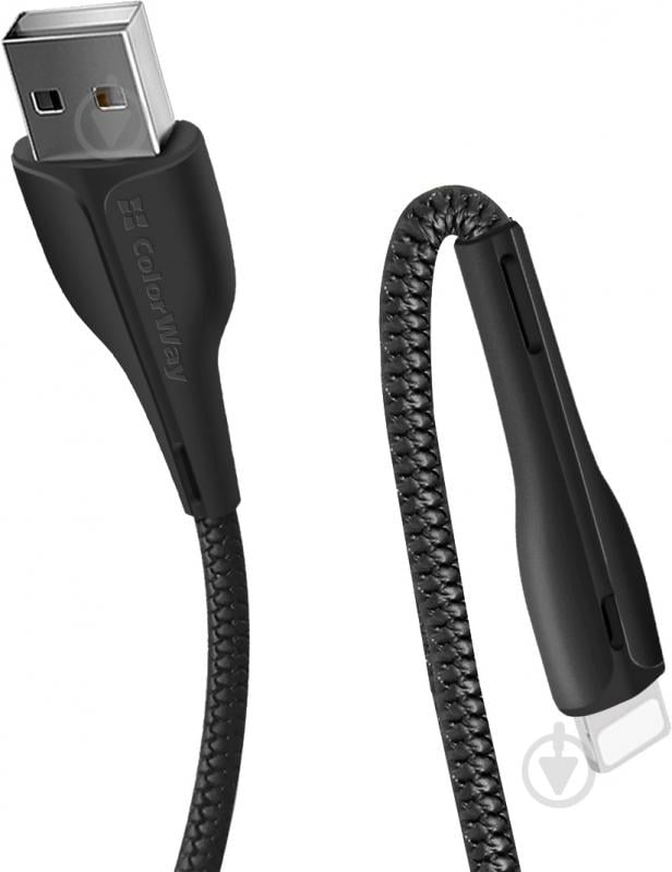 Кабель ColorWay USB - Apple Lightning (PVC + led) 2.4А 1 м black - фото 3 Кабель ColorWay USB - Apple Lightning (PVC + led) 2.4А 1 м black - фото 3