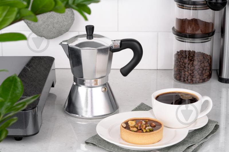 Кофеварка гейзерная Ardesto Gemini Piemonte 9 чашек нержавеющая сталь с черным AR0809AI - фото 6