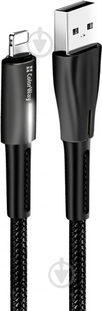 Кабель ColorWay USB - Apple Lightning (Zinc Alloy + Led) 2.4А 1 м black - фото 2