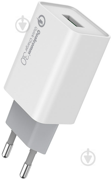 Мережевий зарядний пристрій ColorWay 1USB Quick Charge 3.0 18W (CW-CHS013Q-WT) - фото 3