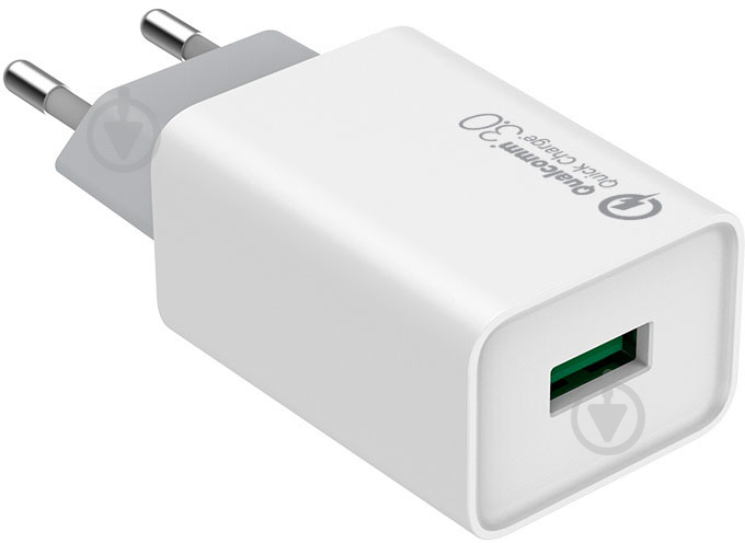 Мережевий зарядний пристрій ColorWay 1USB Quick Charge 3.0 18W (CW-CHS013Q-WT) - фото 2