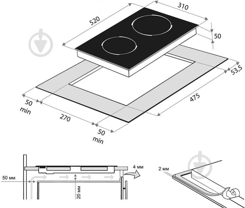 Варочная поверхность электрическая Perfelli VH 3101 BL - фото 7