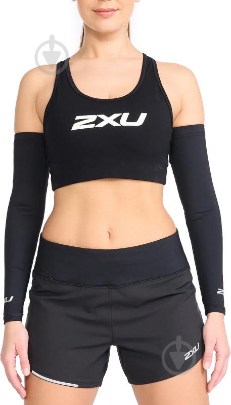 Нарукавники 2XU COMPRESSION SLIM ARM GUARDS UA6410a_BLK/SIL р. L черный - фото 1