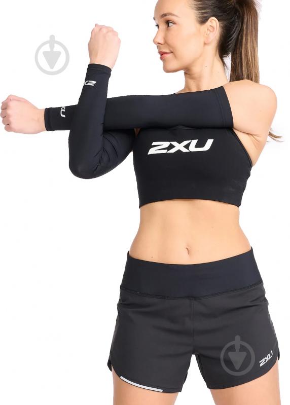 Нарукавники 2XU COMPRESSION SLIM ARM GUARDS UA6410a_BLK/SIL р. L черный - фото 3