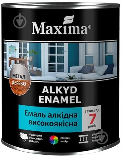 Эмаль Maxima алкідна високоякісна красно-коричневая глянец 0,7 кг - фото 1