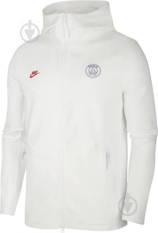 Джемпер Nike PSG M NSW TCH PCK HOODIE FZ CL CI2131-104 р. 2XL белый - фото 1