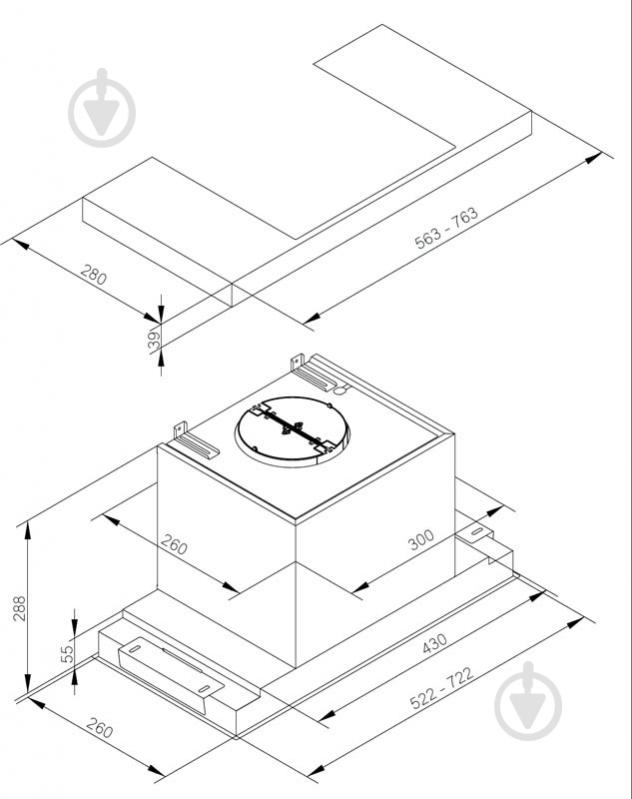 Вытяжка Zirtal Linear 60 IX/BL - фото 8