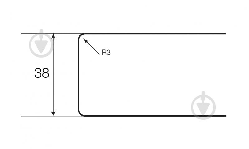 Стільниця LuxeForm R3/L936 Дуб Онтаріо вологостійка 4200x600x38 мм - фото 3