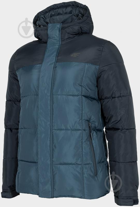 Пуховик мужской зимний 4F JACKET KUMP009 H4Z22-KUMP009-31S р.2XL сине-черный - фото 1