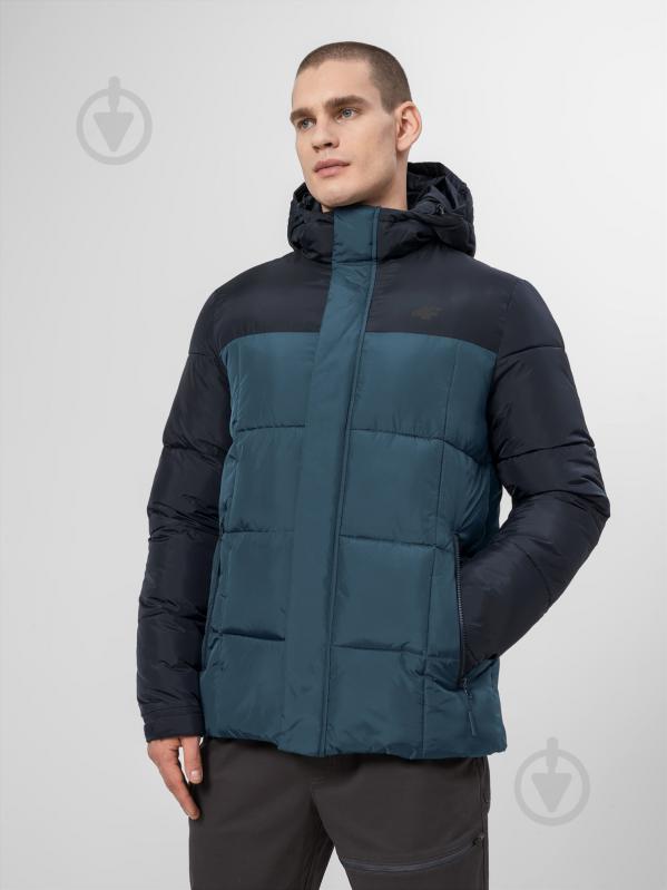 Пуховик мужской зимний 4F JACKET KUMP009 H4Z22-KUMP009-31S р.2XL сине-черный - фото 3