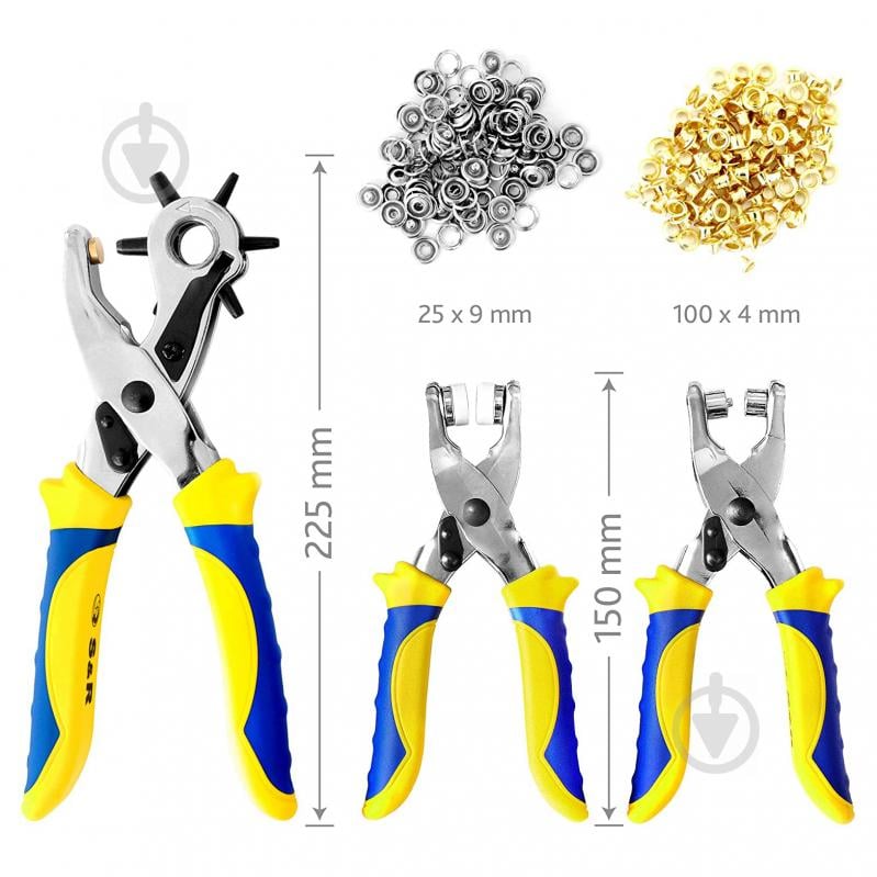Дырокол S&R револьверного типа + щипцы 2 шт 274400300 - фото 2