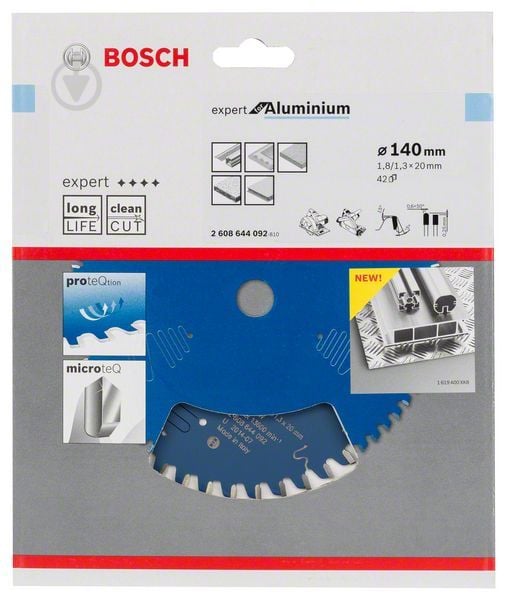 Пиляльний диск Bosch Expert for Aluminium 140x20x1,3 Z42 2608644092 - фото 2