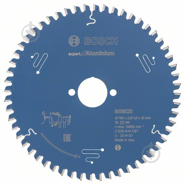 Пиляльний диск Bosch Expert for Aluminium 180x30x1,6 Z56 2608644097 - фото 1