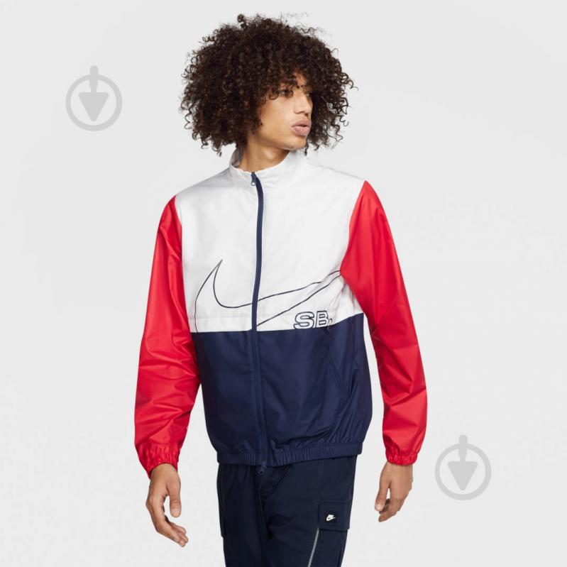 Ветровка мужская демисезонная Nike M NK SB TRACK JACKET CI2577-100 р.M белая - фото 3 Ветровка мужская демисезонная Nike M NK SB TRACK JACKET CI2577-100 р.M белая - фото 3
