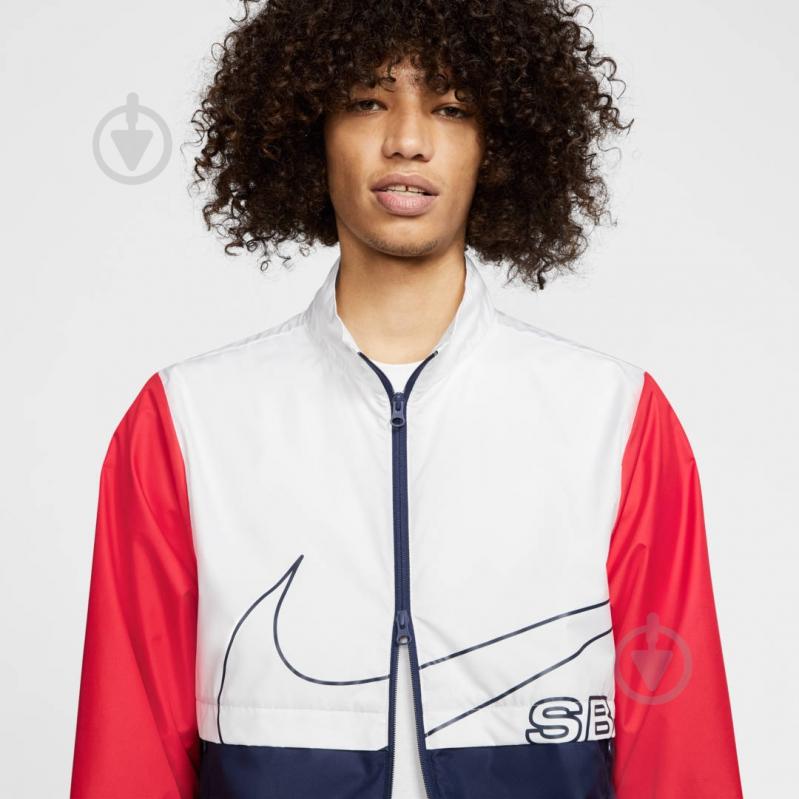 Ветровка мужская демисезонная Nike M NK SB TRACK JACKET CI2577-100 р.M белая - фото 5 Ветровка мужская демисезонная Nike M NK SB TRACK JACKET CI2577-100 р.M белая - фото 5