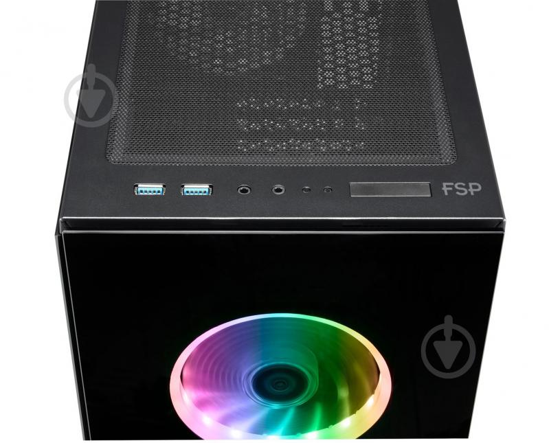 Корпус FSP CMT340 2xUSB3.0, fans ARGB F:3x12cm+ARGB R:1x12cm, без БЖ ATX - фото 4