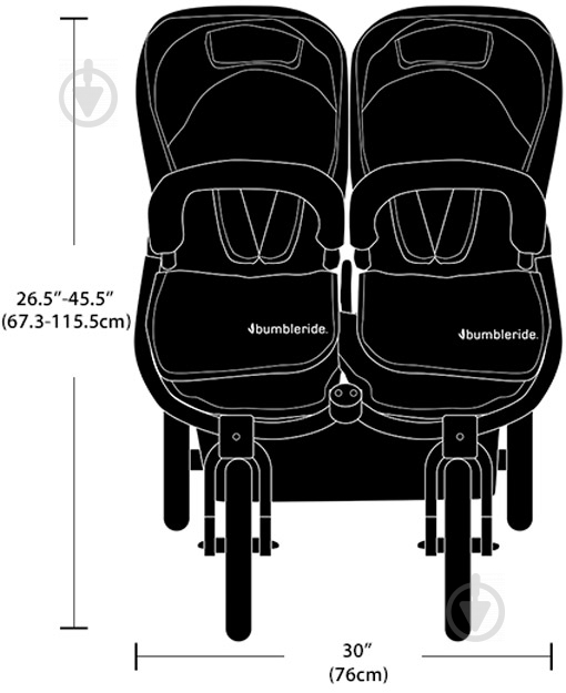 Коляска для двойни Valco Baby Bumbleride Indie Twin Camp Green - фото 3