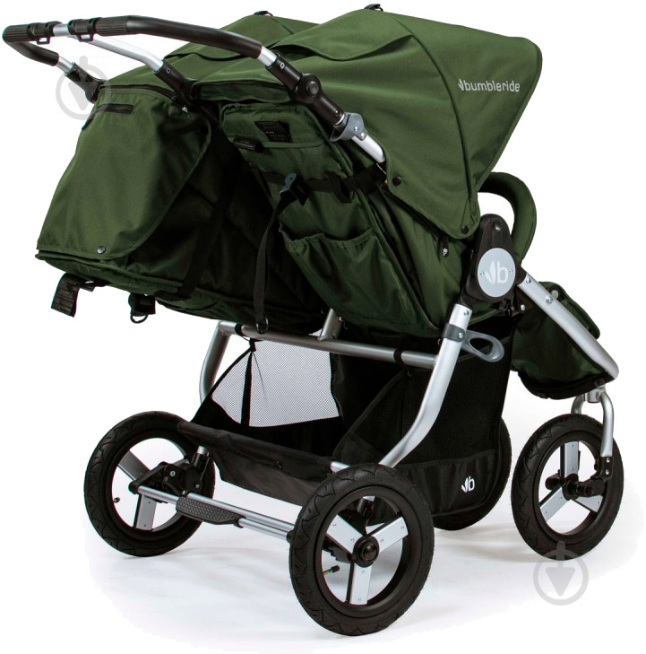 Коляска для двойни Valco Baby Bumbleride Indie Twin Camp Green - фото 2