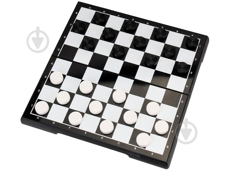 Набір шахів ТехноК +шашки у пластиковому кейсі з металевим полем 9079 - фото 2