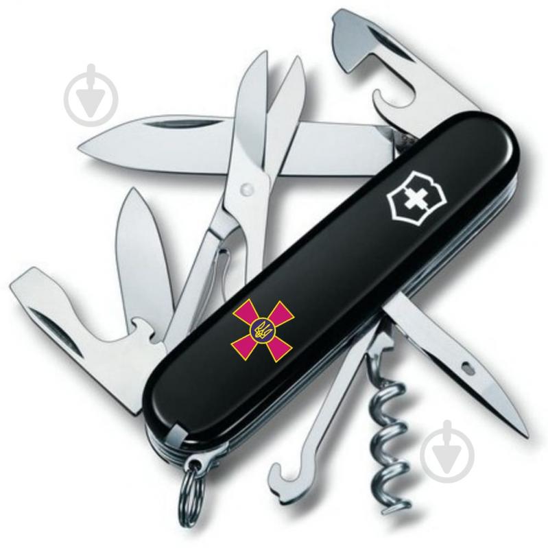 Нож швейцарский Victorinox CLIMBER ARMY Емблема ЗСУ (14 инстр) Vx13703.3_W0010u - фото 1