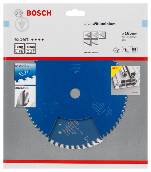 Пиляльний диск Bosch Expert for Aluminium 165x30x1,6 Z52 2608644096 - фото 2