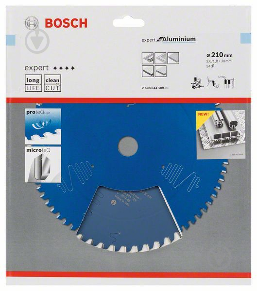 Пиляльний диск Bosch Expert for Aluminium 210x30x1,8 Z54 2608644109 - фото 2