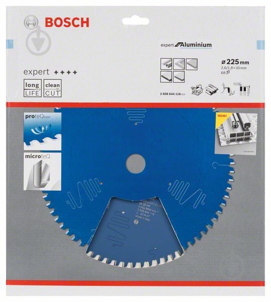 Пильный диск Bosch Expert for Aluminium 225x30x1,8 Z68 2608644118 - фото 2