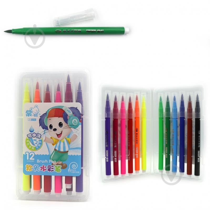 Набор фломастеров-кистей 215-12 Mouse 12 цветов Josef Otten - фото 1 Набор фломастеров-кистей 215-12 Mouse 12 цветов Josef Otten - фото 1